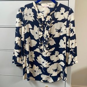 Anthropologie Moncollet Silk Floral top size 10